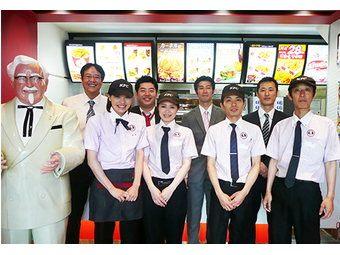 開店祝い ケンタッキーフライドチキン40周年 KFC店員制服姿ポスター